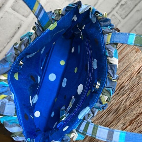 Vera Bradley Striped Silk Bag Tote Purse & Wallet Combo - Picture 6 of 6